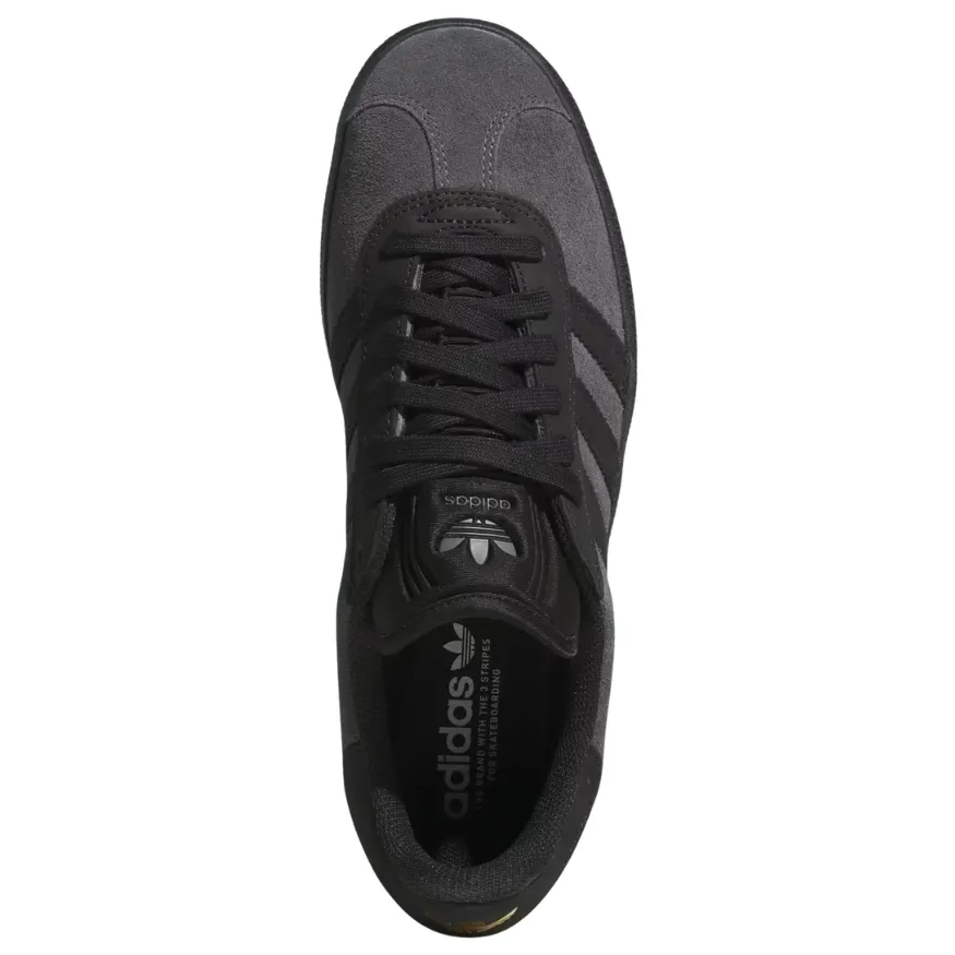 Adidas Gazelle ADV Grey Six Core Black Gold Metallic Shoes
