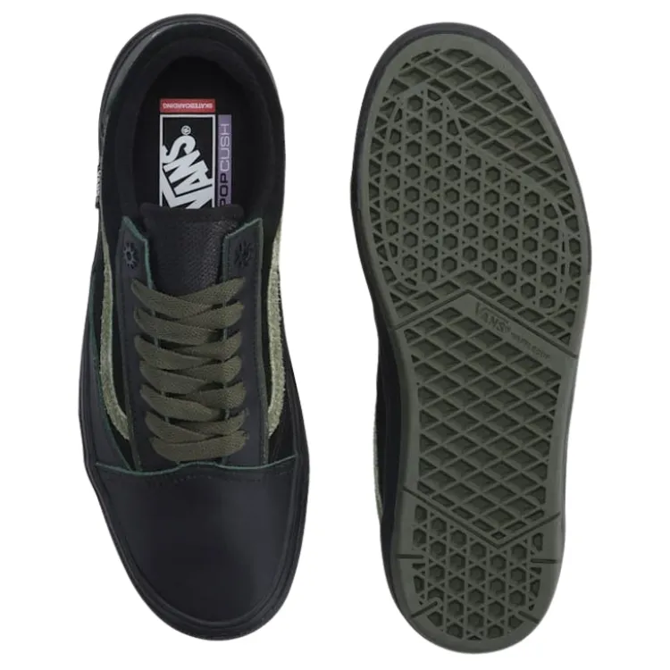 Vans Skate Old Skool Wafflecup Willow Green Black Shoes