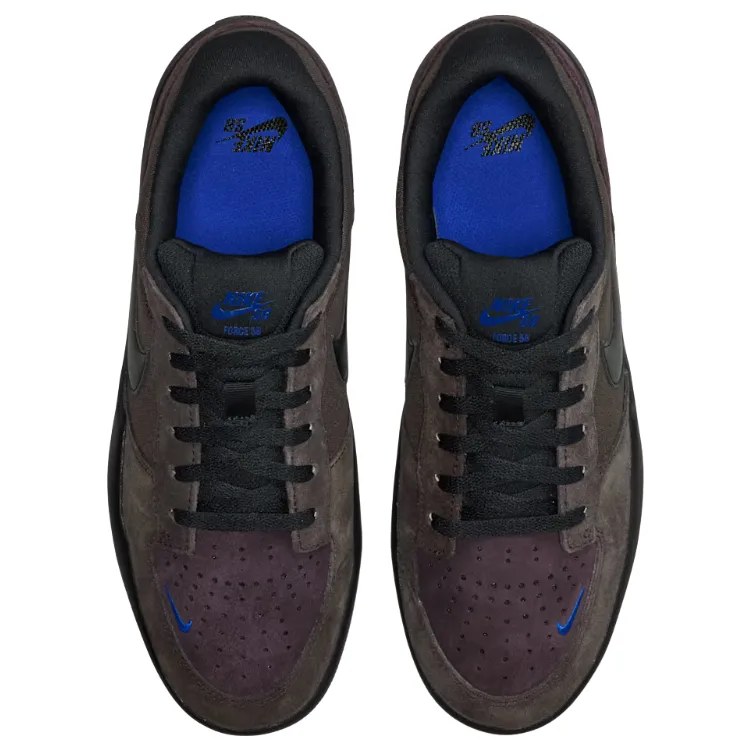 Nike SB Force 58 Shadow Brown Burgundy Racer Blue Black Mens Skate Shoes