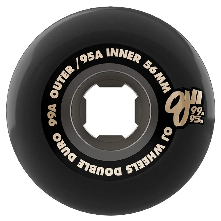 OJ Double Duro Chubbies Black 99A/95A 56mm Skateboard Wheels