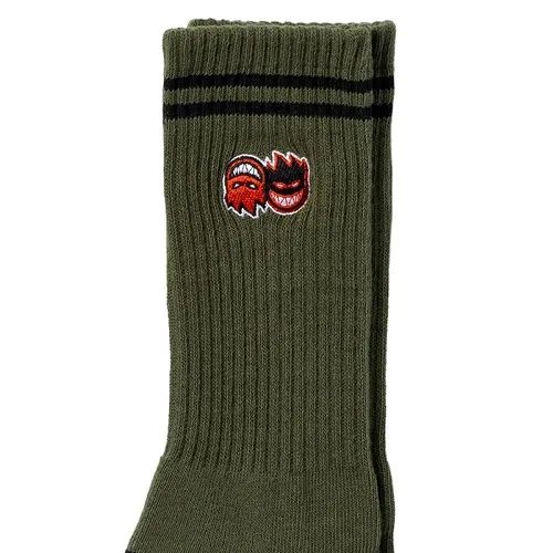 Spitfire Eternal Fill Emb Olive 1 Pair Mens Socks