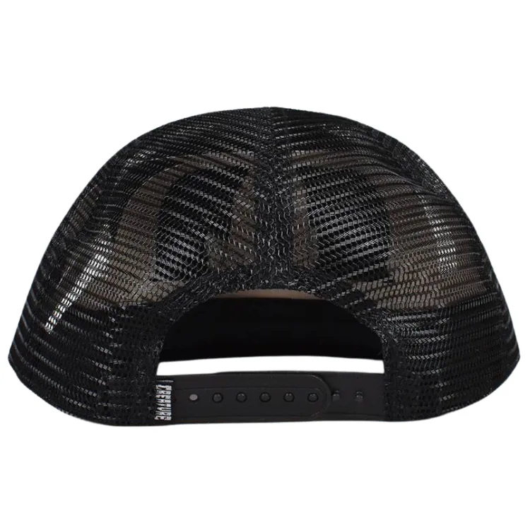 Creature Hippie Skull Black Trucker Hat
