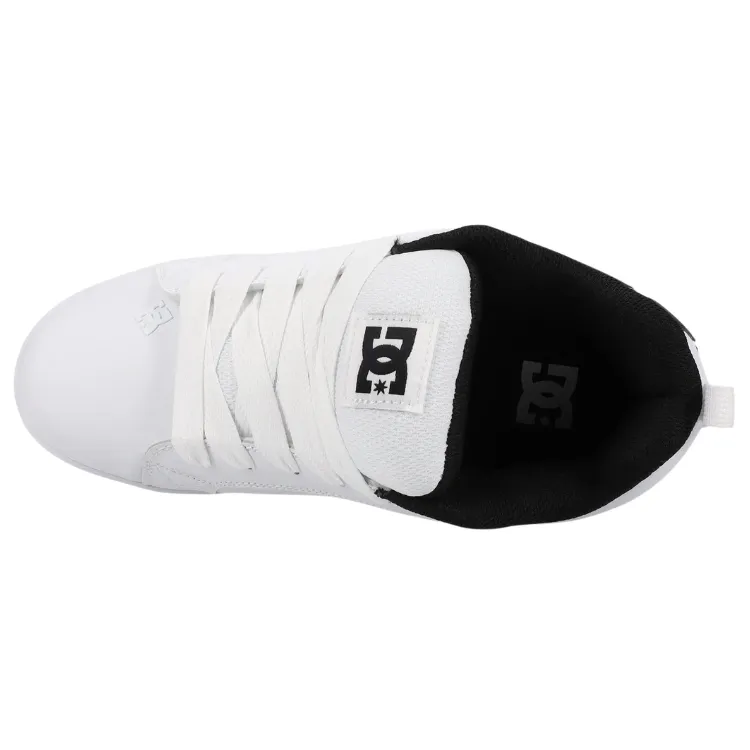 DC Court Graffik White Black Black Mens Skate Shoes