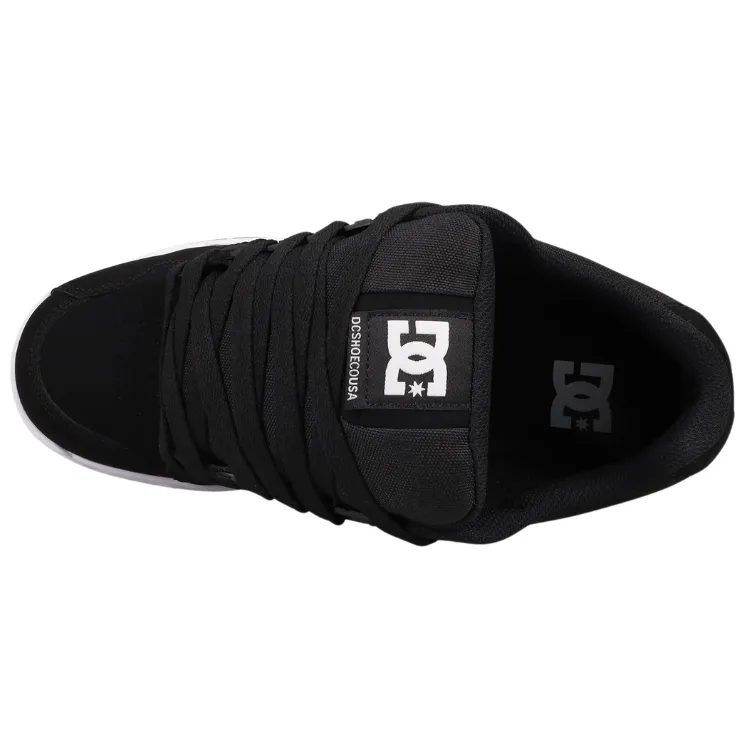 DC Stag Black Black White Mens Skate Shoes