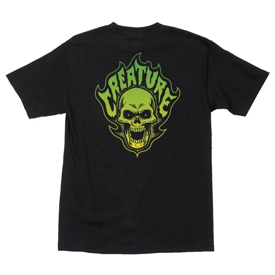 Creature Bonehead Flame Black T-Shirt
