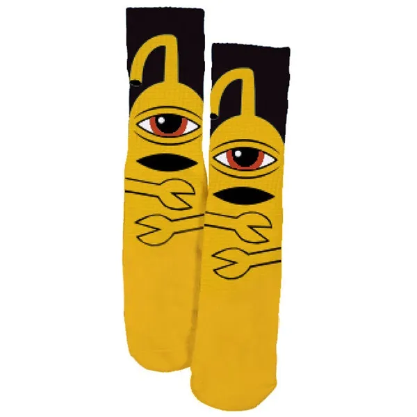 Toy Machine Sect Hug Yellow Socks