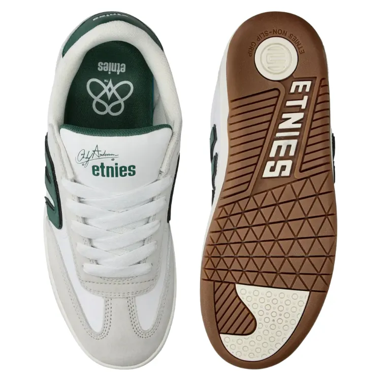 Etnies Locut X Andy Anderson White Green Mens Skate Shoes