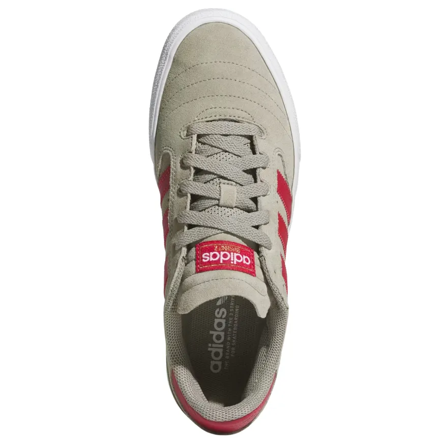 Adidas Busenitz Vulc II Silver Pebble Victory Red Cloud White Shoes