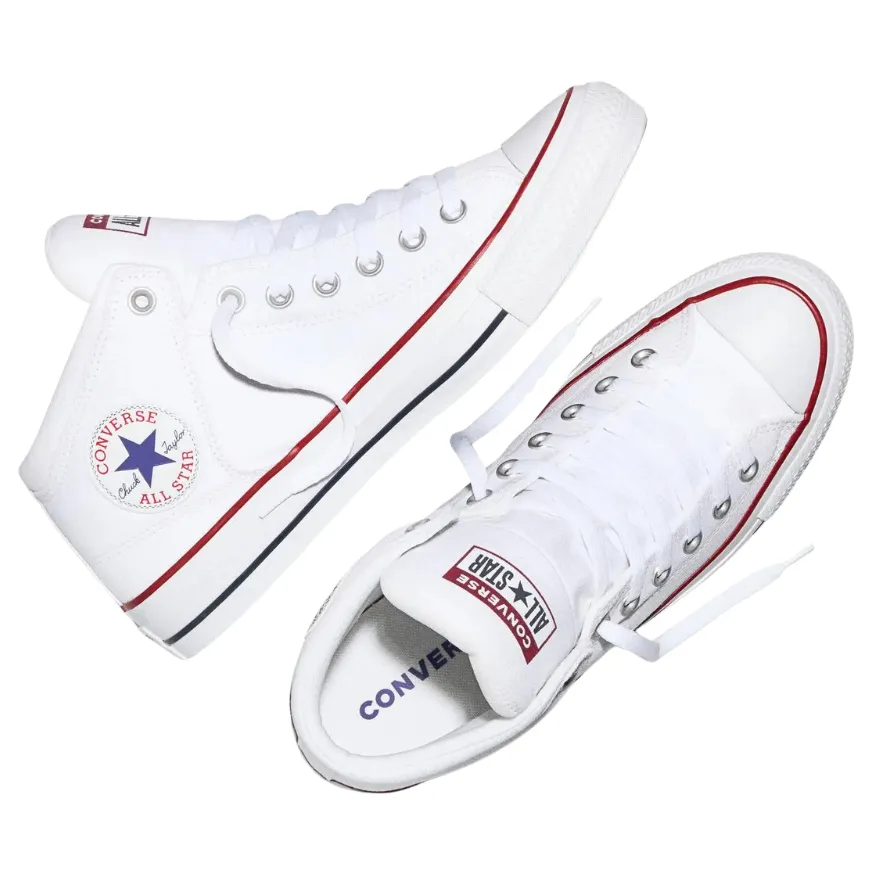 Converse Chuck Taylor All Star High Street Mid White Red Clematis Blue Shoes