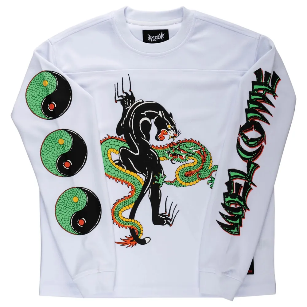 Welcome Skateboards Opps White Long Sleeve Moto Jersey