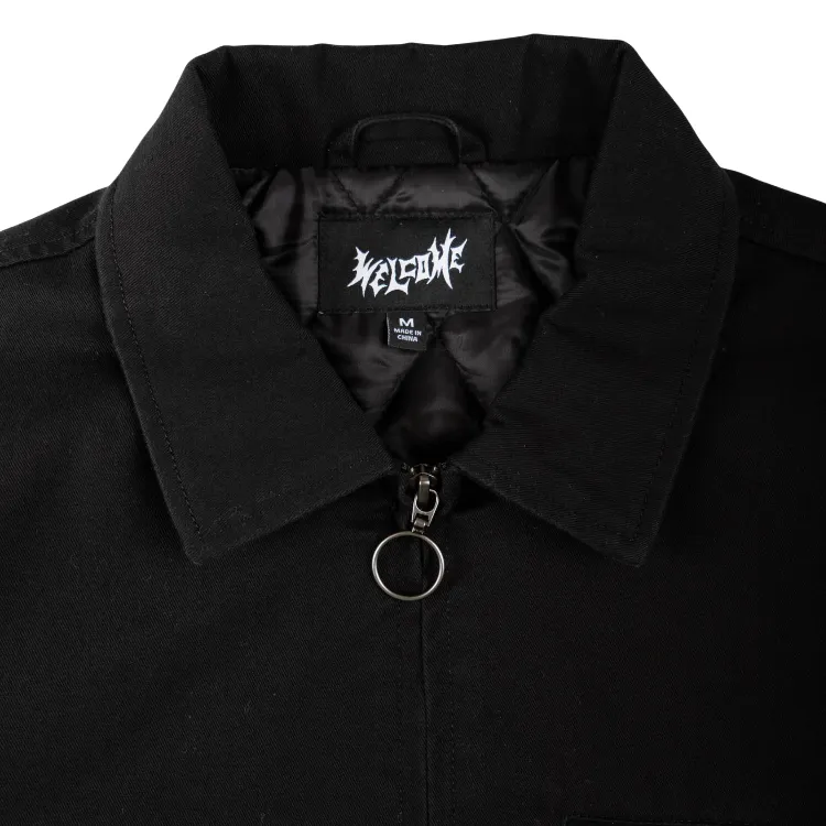 Welcome Skateboards Epoch Twill Harrington Black Jacket