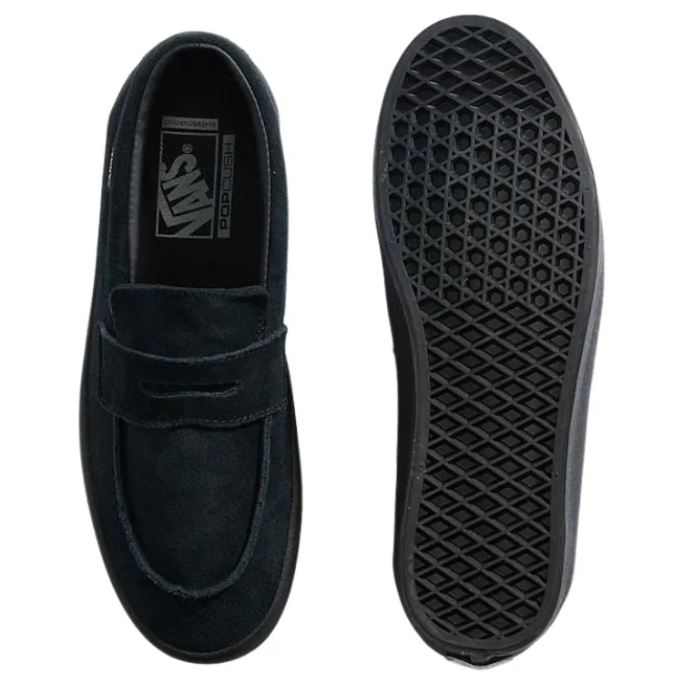 Vans Skate Loafer Suede Black Black Shoes