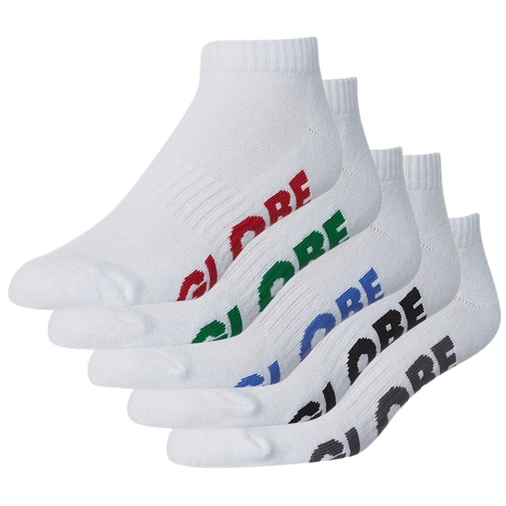 Globe Stealth Ankle White 5 Pairs Youth Socks