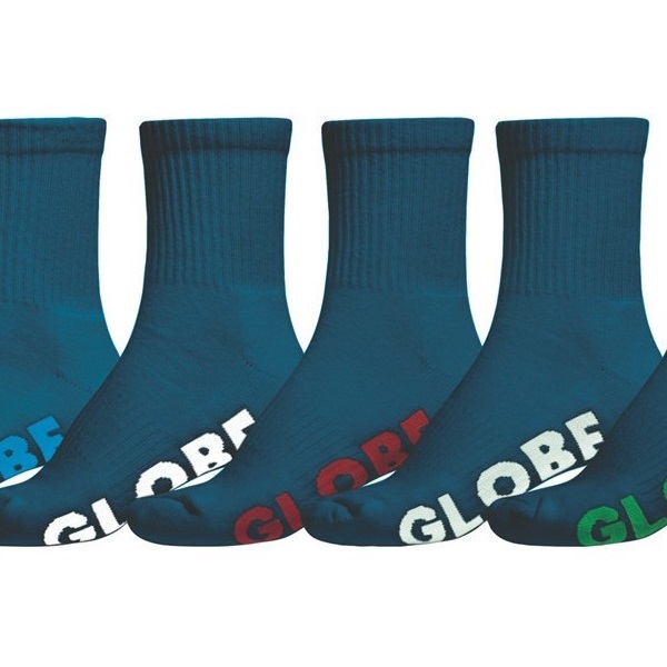 Globe Stealth Crew Navy 5 Pairs Mens Socks