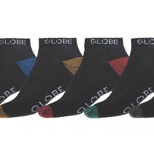 Globe Ingles Ankle Sport 5 Pairs Black Mens Socks