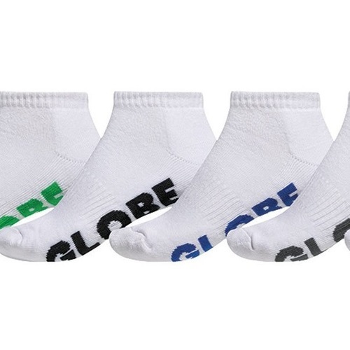 Globe Stealth Ankle White 5 Pairs Mens Socks