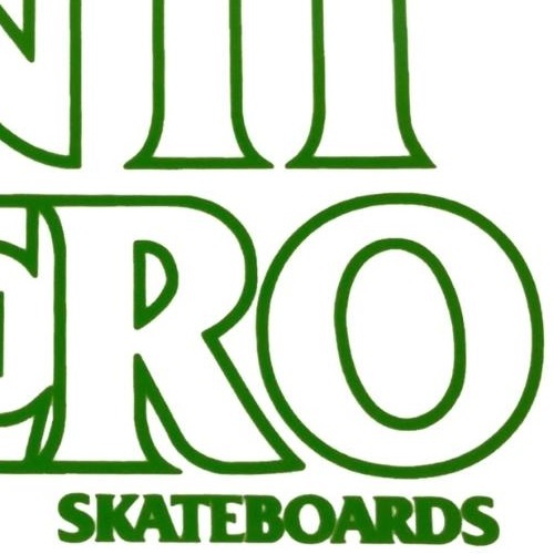 Anti Hero Black Hero Sticker Green Outline x 1