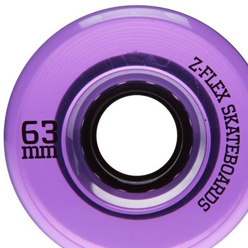 Z-Flex Z-Smooth V2 Purple Trans 83A 63mm Skateboard Wheels