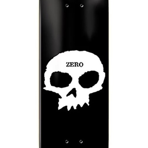 Zero R7 Single Skull Black White 8.0 Skateboard Deck