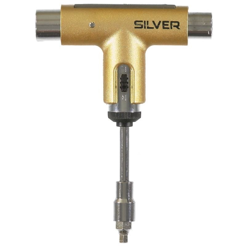 Silver Metallic Gold Skateboard Tool