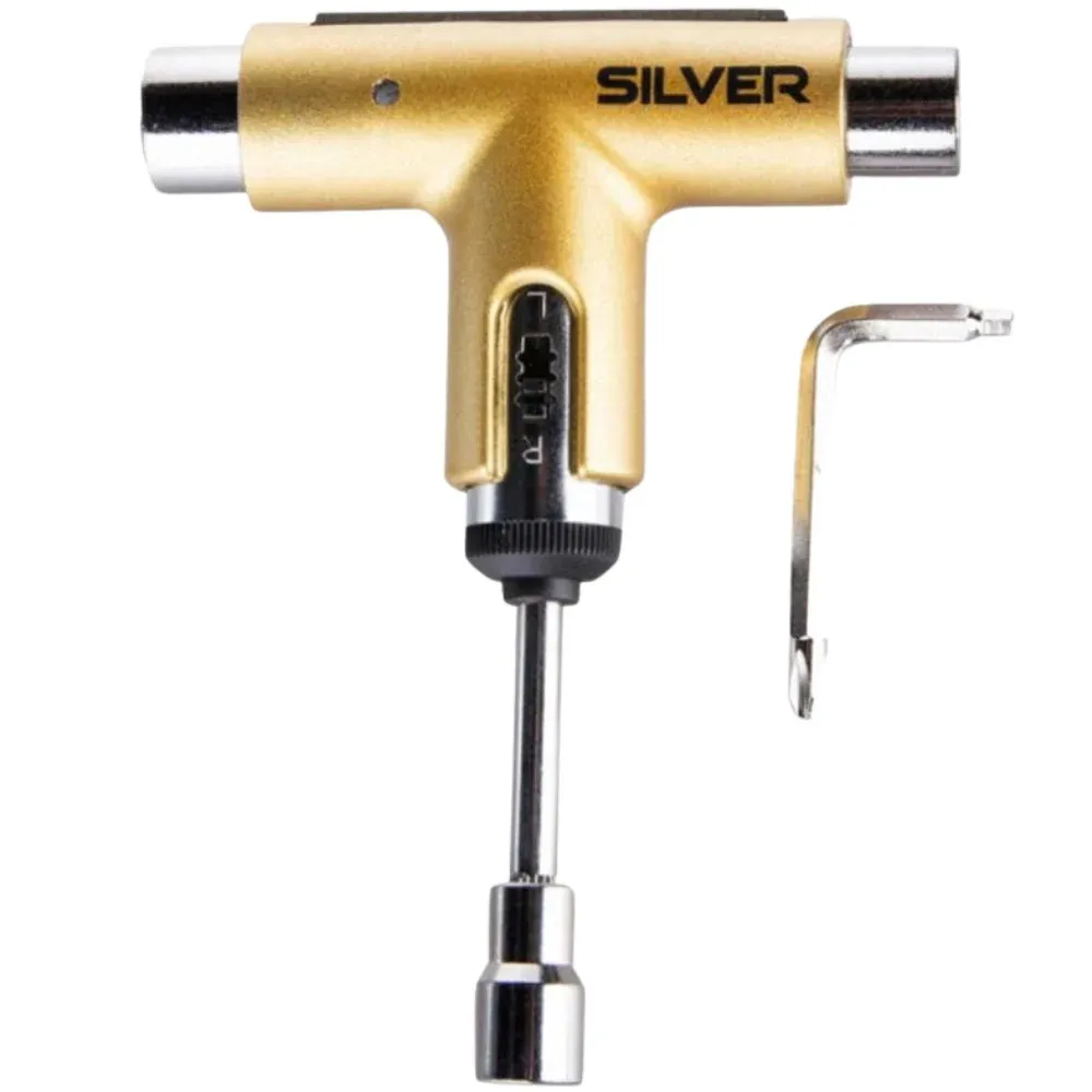 Silver Metallic Gold Skateboard Tool
