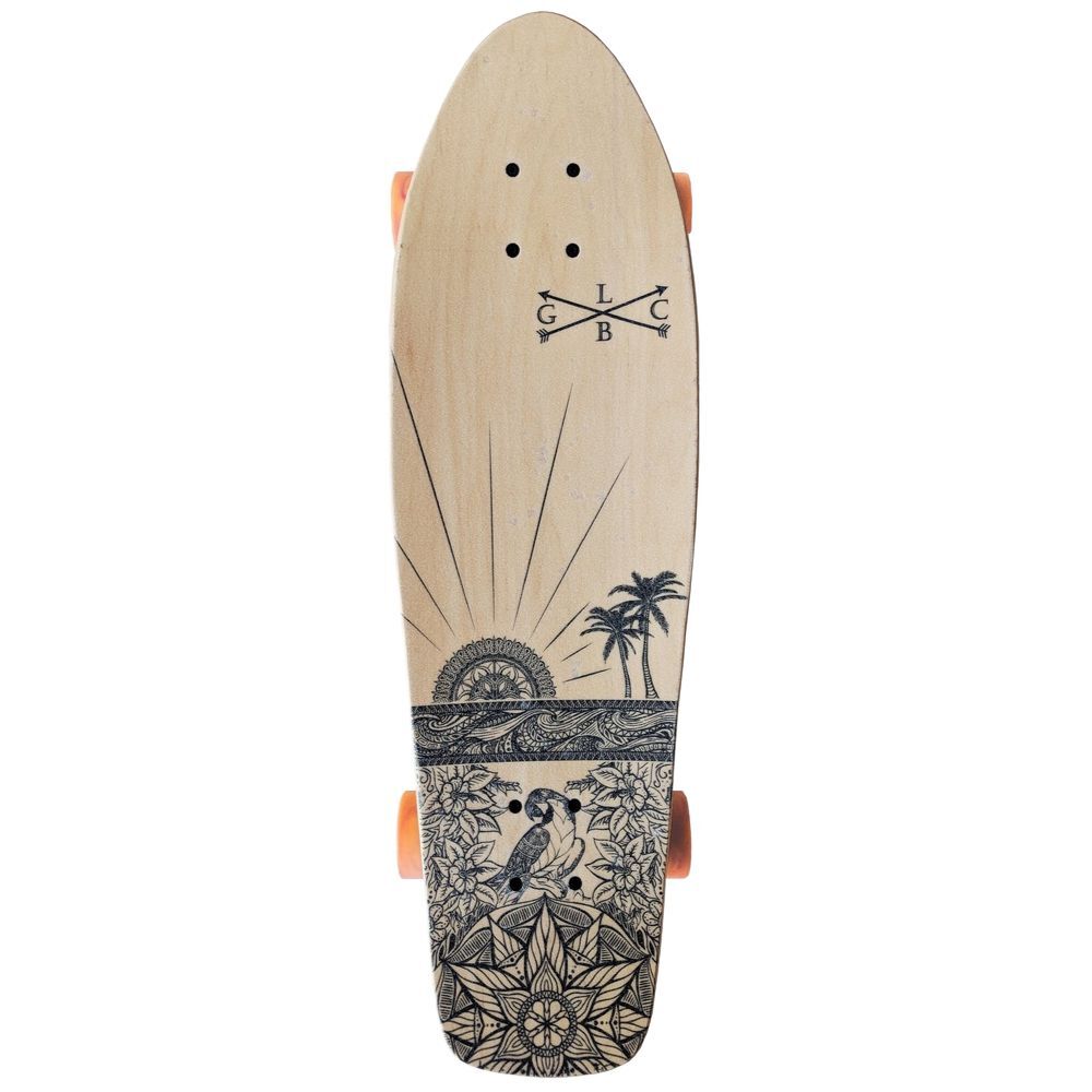 Gold Coast Longboards Complete Cruiser Skateboard Wanderlust Orange 