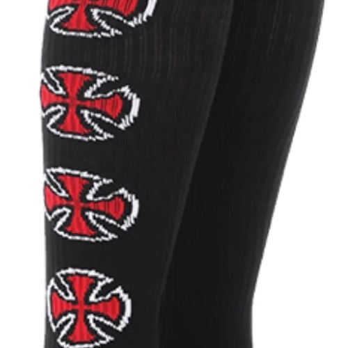 Independent Multi Cross Tall 2 Pack Black Socks