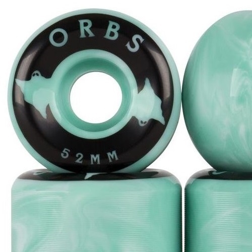Welcome Orbs Specters Swirls Teal White 99A 52mm Skateboard Wheels