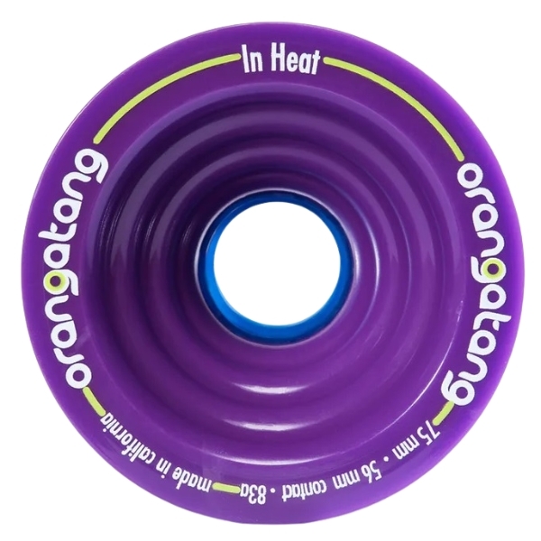 Orangatang In Heat 83a 75mm Purple Longboard Skateboard Wheels
