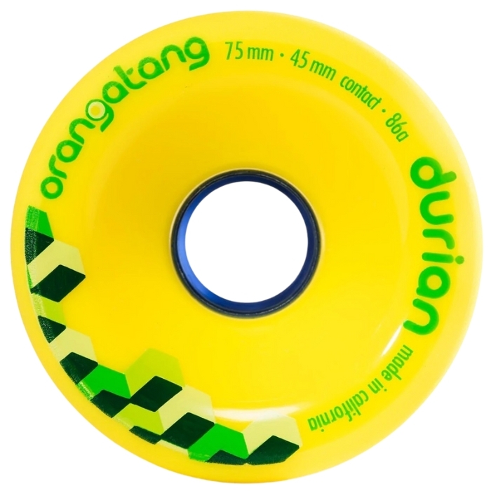 Orangatang Durian Yellow 86A 75mm Longboard Skateboard Wheels