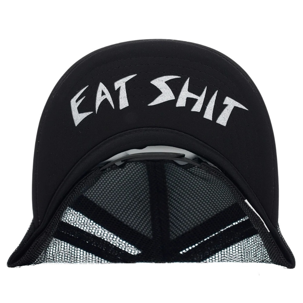 Dogtown X Suicidal Skates Eat Shit Patch Mesh Flip Black Hat