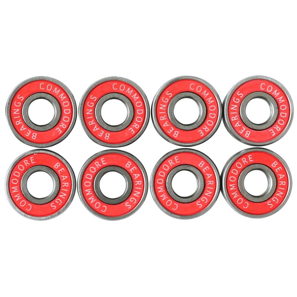 8 Pack ABEC 7 Skateboard Bearings (Silver) + 4 Spacers Set