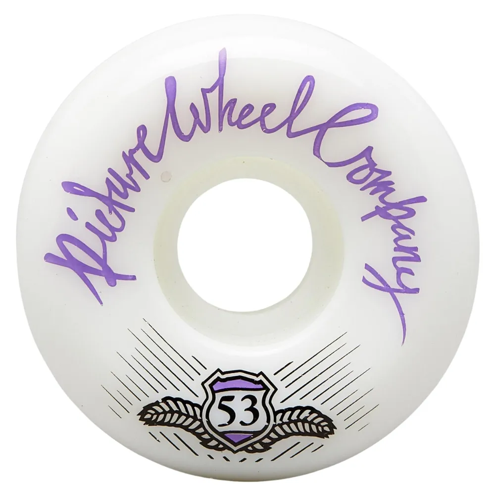 Picture Wheel Co Shield Conical Lavender 83B 53mm Skateboard Wheels