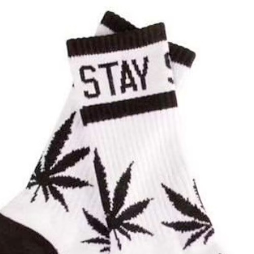Dgk Stay Smokin White Black Socks