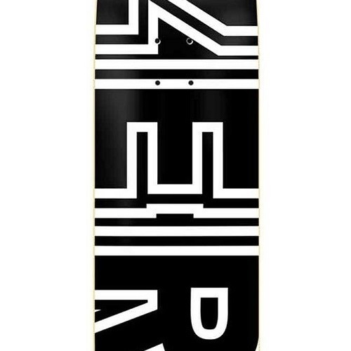 Zero Bold Black White 8.5 Skateboard Deck