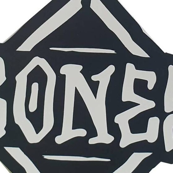 Bones Black White Diamond Logo Sticker