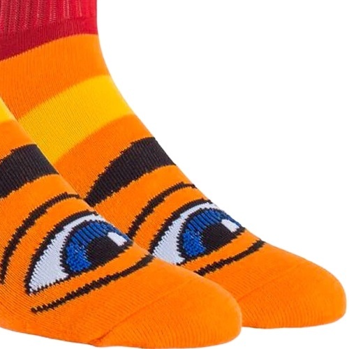 Toy Machine Sect Eye Big Stripe Orange Socks