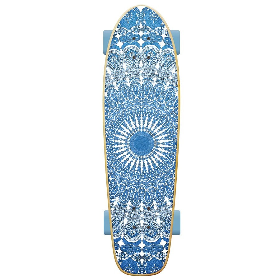 Obfive Mandala Blue 28 Cruiser Skateboard