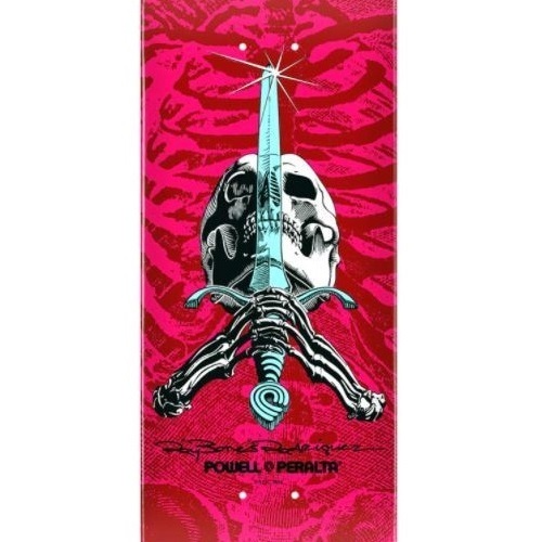 Powell Peralta Skull and Sword Pink Red 8.5 Skateboard Deck