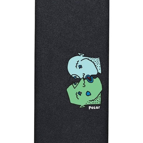 Polar Skate Co Kissing Heads Green Teal 9 x 33 Grip Tape Sheet