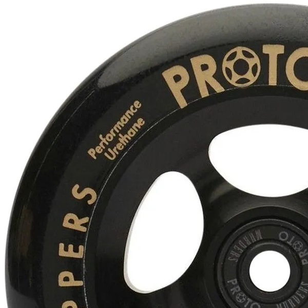 Proto Grippers Black On Black 110mm Set Of 2 Scooter Wheels