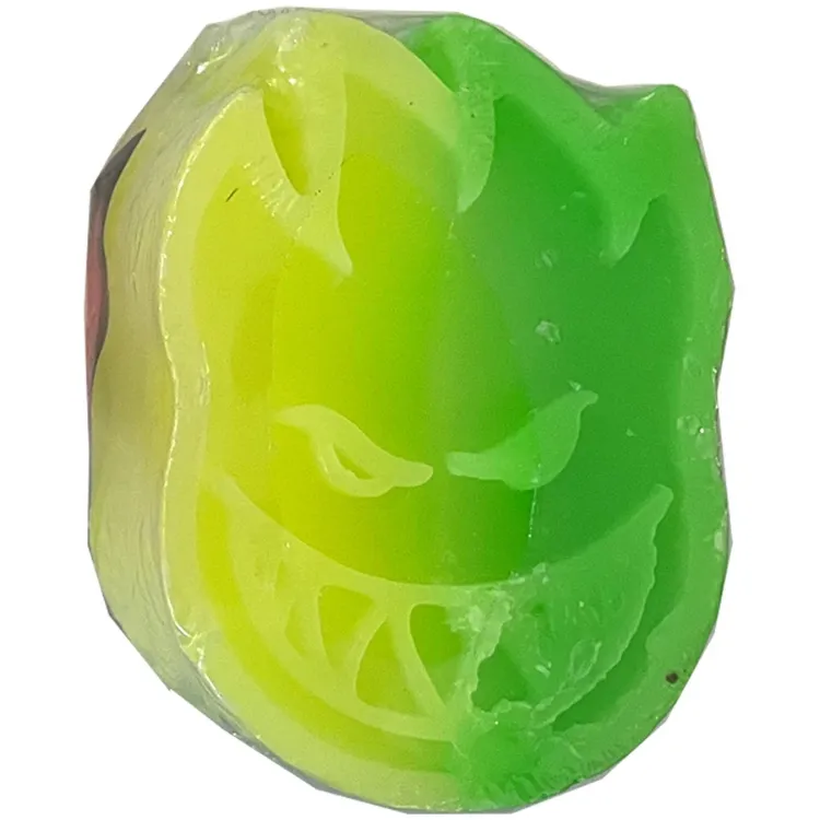 Spitfire Bighead Swirl Green Yellow Curb Wax