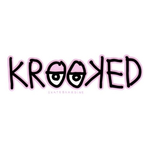 Krooked Eyes Medium Skateboard Sticker [Colour: Yellow]