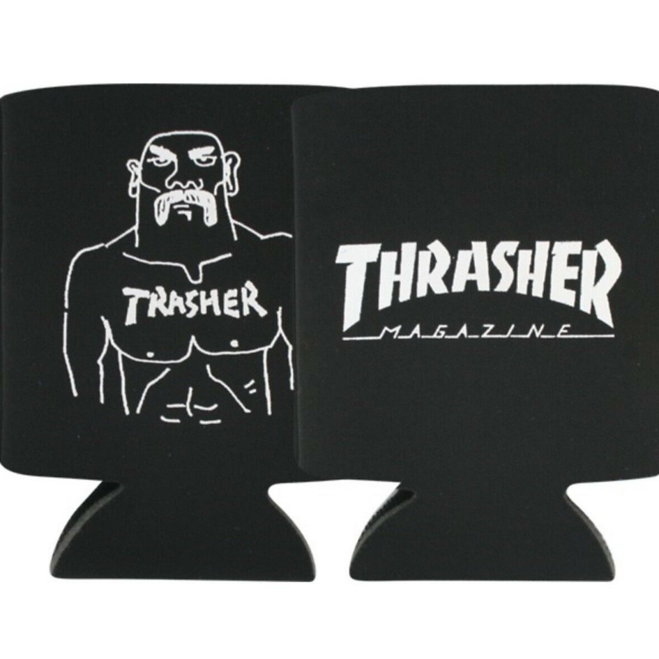 Thrasher Skate Mag Black Stubby Cooler