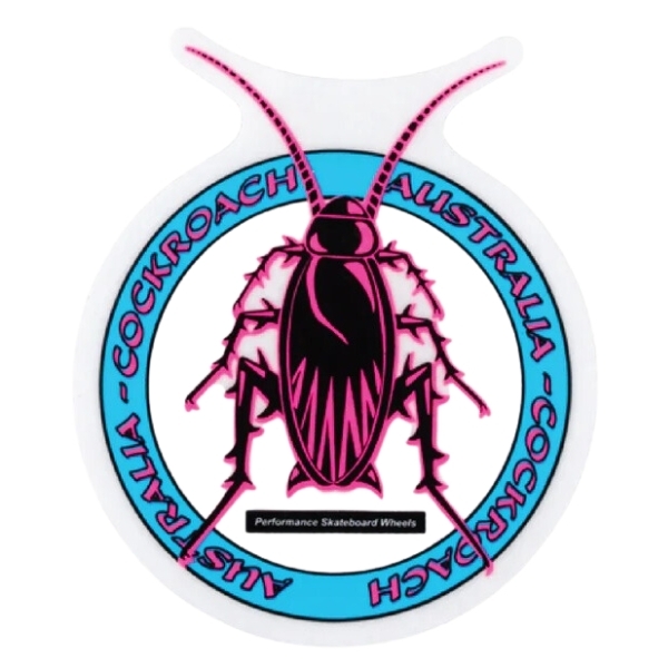 Cockroach Logo Medium Sticker [Colour: Pink Blue]