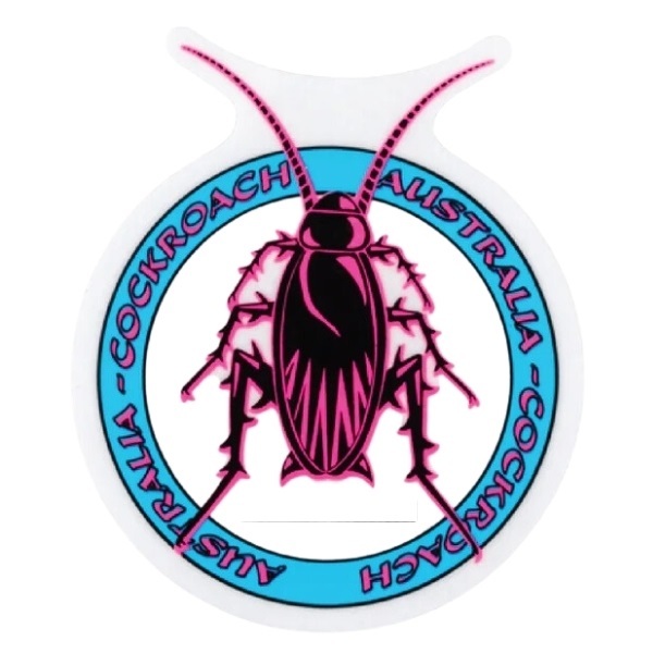 Cockroach Logo Small Sticker [Colour: Blue Yellow]