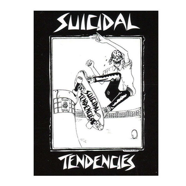 Dogtown Suicidal Skates Pool Skater Sticker [Colour: White]
