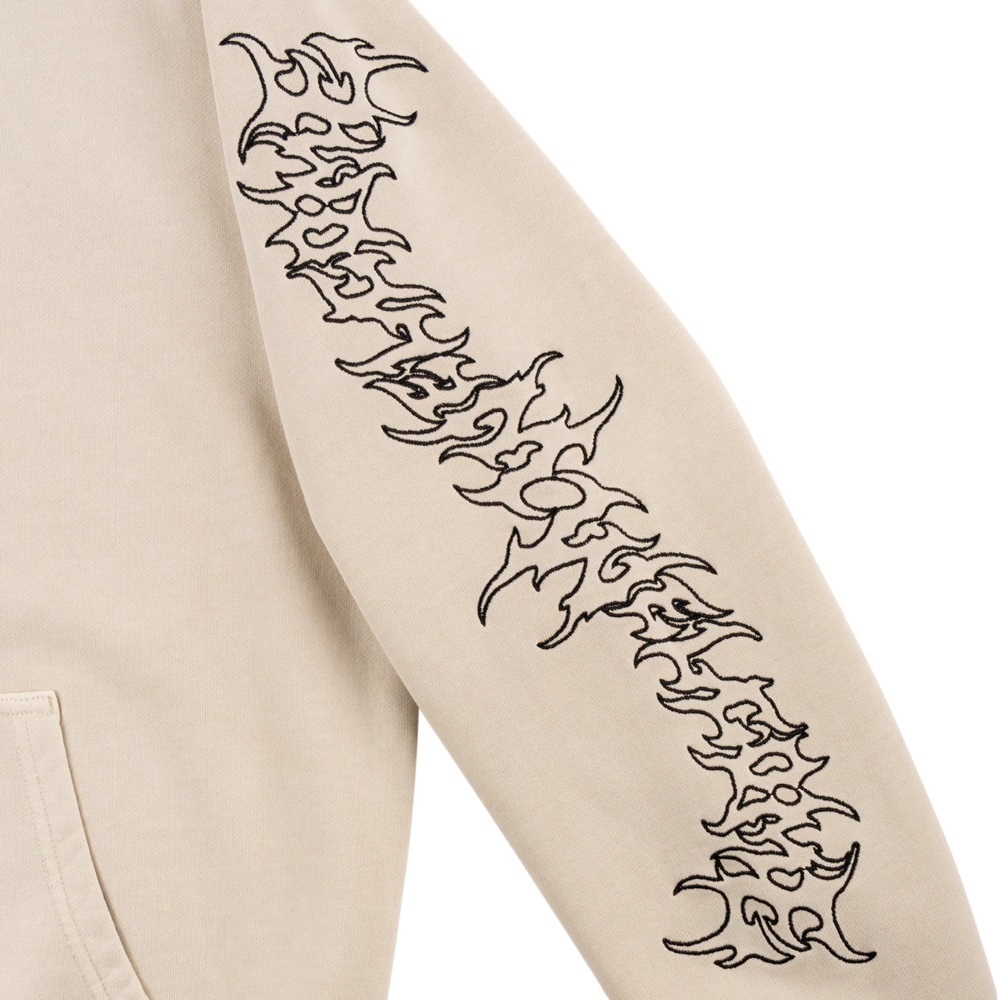 Welcome Skateboards Barb Sleeve Embroidered Bone Hoodie [Size: L]