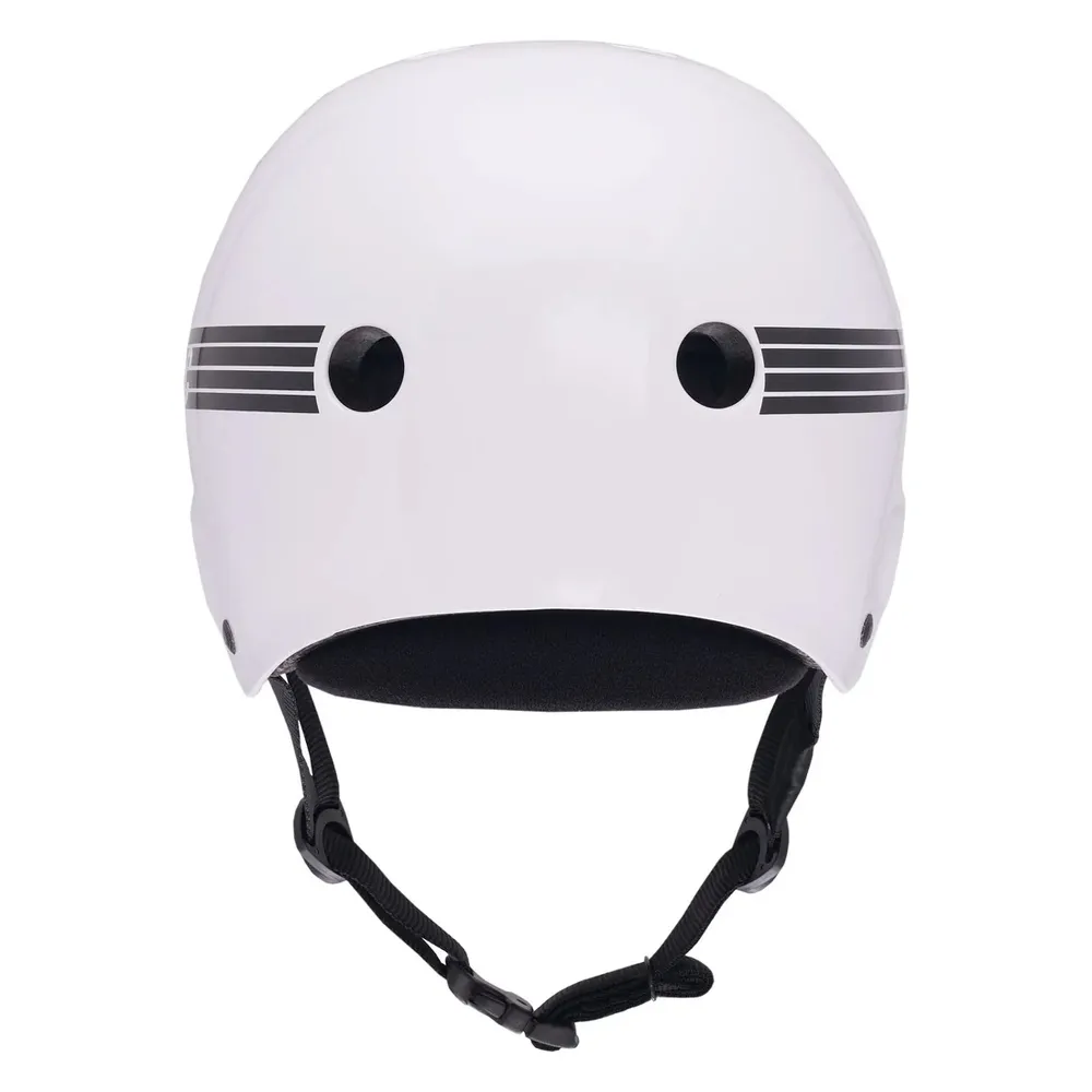 Protec Old School Low Pro Certified Gloss White Helmet [Size: XS-S]