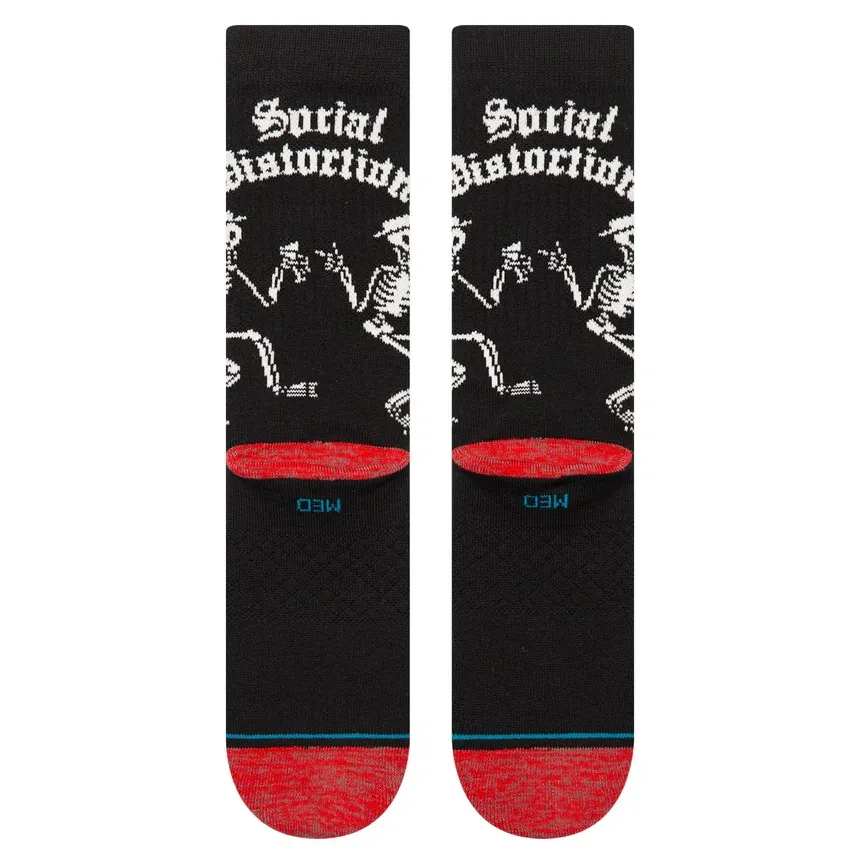 Stance Social Distortion Skelly Dancing Black Large Mens Socks